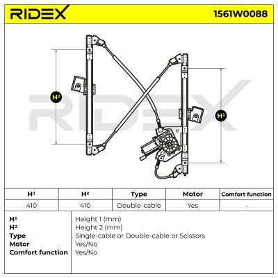 Podnośnik szyby RIDEX 1561W0088 1561W0088 - foto 8