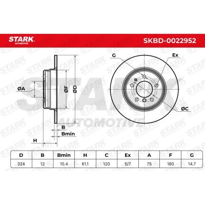 Tarcza hamulcowa Stark SKBD-0022952 SKBD-0022952 - foto 8