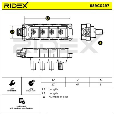Cewka Zapłonowa RIDEX 689C0297 689C0297 - foto 6