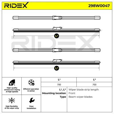 Pióro Wycieraczki RIDEX 298W0047 298W0047 - foto 6