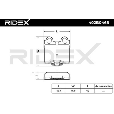 Klocki hamulcowe RIDEX 402B0468 402B0468 - foto 7
