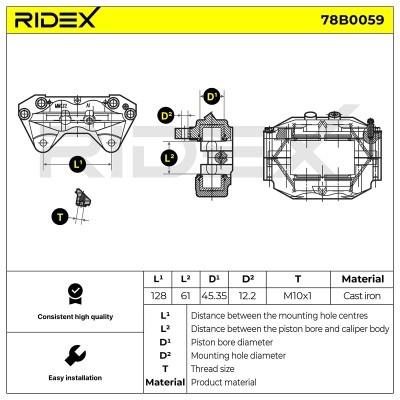 Zacisk Hamulcowy RIDEX 78B0059 78B0059 - foto 6