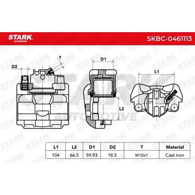 Zacisk Hamulcowy Stark SKBC-0461113 SKBC-0461113 - foto 6