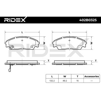 Klocki hamulcowe RIDEX 402B0325 402B0325 - foto 8