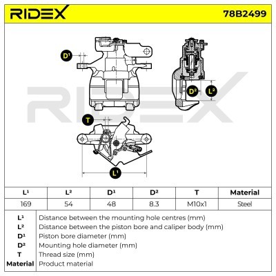 Zacisk Hamulcowy RIDEX 78B2499 78B2499 - foto 7