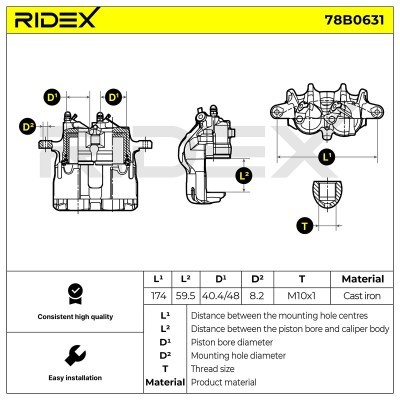 Zacisk Hamulcowy RIDEX 78B0631 78B0631 - foto 5
