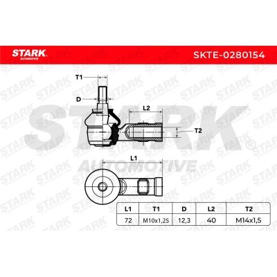 Końcówka drążka kierowniczego Stark SKTE-0280154 SKTE-0280154 - foto 5
