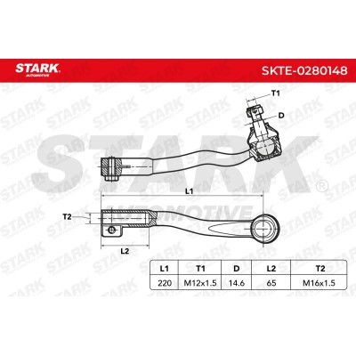 Końcówka drążka kierowniczego Stark SKTE-0280148 SKTE-0280148 - foto 3