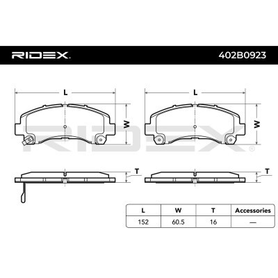 Klocki hamulcowe RIDEX 402B0923 402B0923 - foto 4
