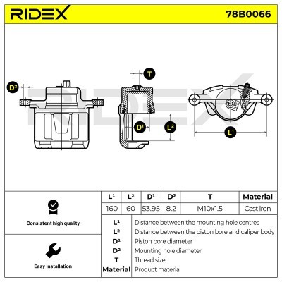 Zacisk Hamulcowy RIDEX 78B0066 78B0066 - foto 5