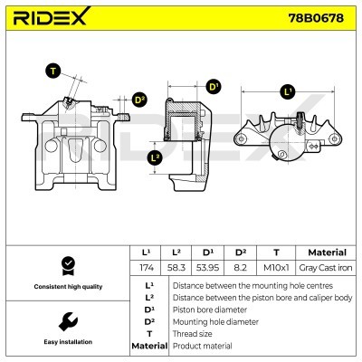 Zacisk Hamulcowy RIDEX 78B0678 78B0678 - foto 6