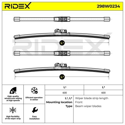 Pióro Wycieraczki RIDEX 298W0234 298W0234 - foto 6