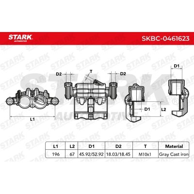 Zacisk Hamulcowy Stark SKBC-0461623 SKBC-0461623 - foto 6