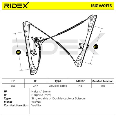 Podnośnik szyby RIDEX 1561W0175 1561W0175 - foto 8