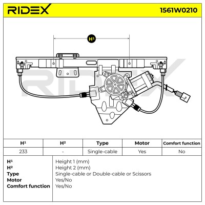 Podnośnik szyby RIDEX 1561W0210 1561W0210 - foto 8