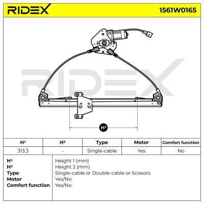 Podnośnik szyby RIDEX 1561W0165 1561W0165 - foto 5