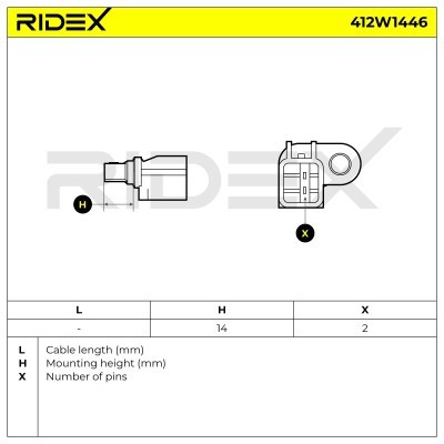 Czujnik ABS RIDEX 412W1446 412W1446 - foto 7