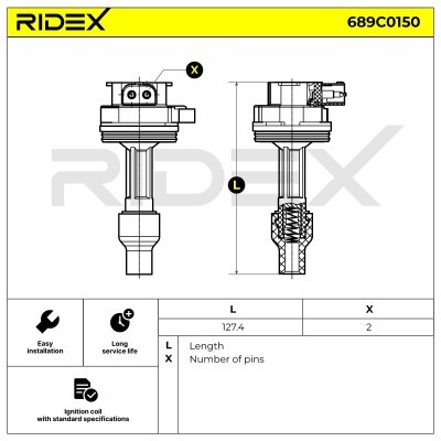 Cewka Zapłonowa RIDEX 689C0150 689C0150 - foto 5