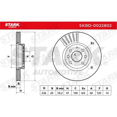 Tarcza hamulcowa Stark SKBD-0022802 SKBD-0022802 - foto 4