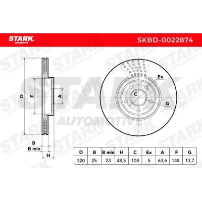 Tarcza hamulcowa Stark SKBD-0022874 SKBD-0022874 - foto 3