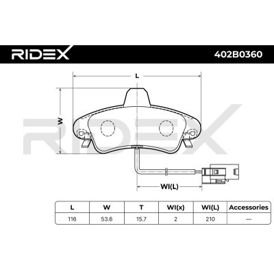 Klocki hamulcowe RIDEX 402B0360 402B0360 - foto 4