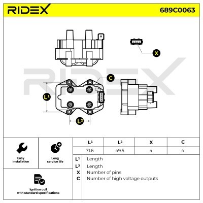 Cewka Zapłonowa RIDEX 689C0063 689C0063 - foto 4