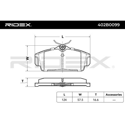Klocki hamulcowe RIDEX 402B0099 402B0099 - foto 3