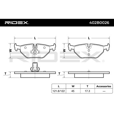 Klocki hamulcowe RIDEX 402B0026 402B0026 - foto 4