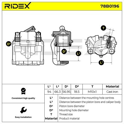 Zacisk Hamulcowy RIDEX 78B0196 78B0196 - foto 4