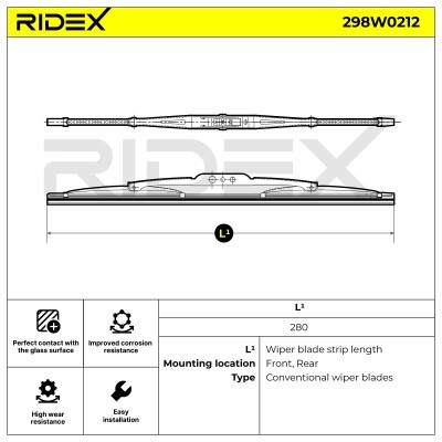 Pióro Wycieraczki RIDEX 298W0212 298W0212 - foto 6