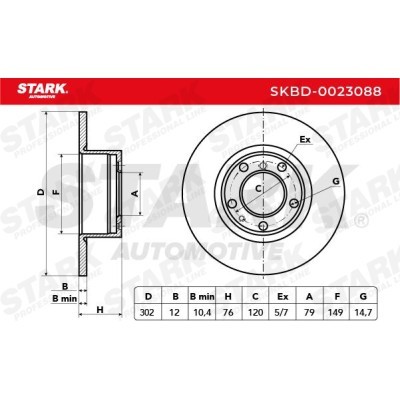 Tarcza hamulcowa Stark SKBD-0023088 SKBD-0023088 - foto 5