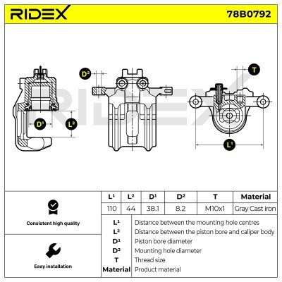 Zacisk Hamulcowy RIDEX 78B0792 78B0792 - foto 5