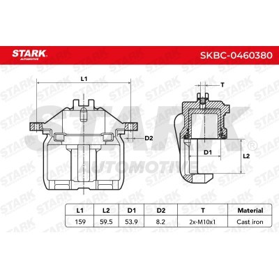 Zacisk Hamulcowy Stark SKBC-0460380 SKBC-0460380 - foto 3