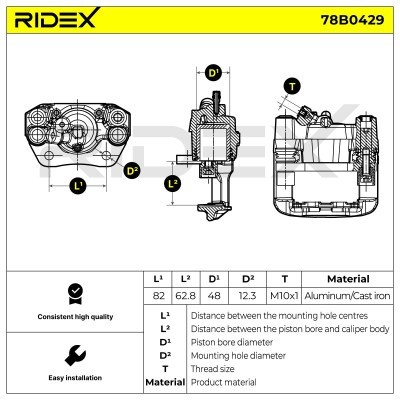 Zacisk Hamulcowy RIDEX 78B0429 78B0429 - foto 7