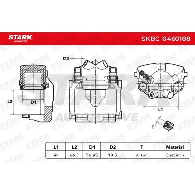 Zacisk Hamulcowy Stark SKBC-0460188 SKBC-0460188 - foto 3
