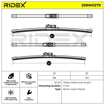 Pióro Wycieraczki RIDEX 298W0279 298W0279 - foto 6