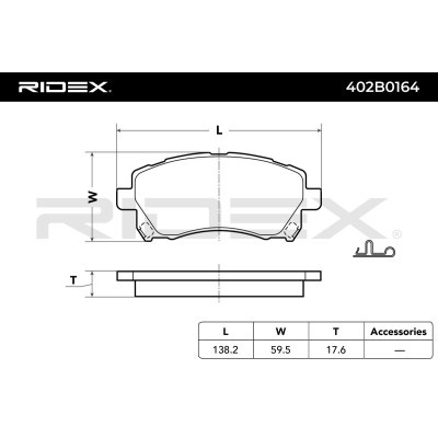 Klocki hamulcowe RIDEX 402B0164 402B0164 - foto 3