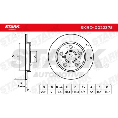 Tarcza hamulcowa Stark SKBD-0022375 SKBD-0022375 - foto 5