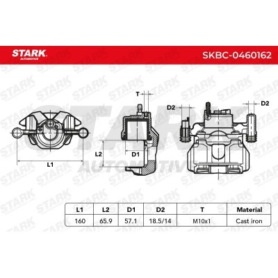 Zacisk Hamulcowy Stark SKBC-0460162 SKBC-0460162 - foto 7