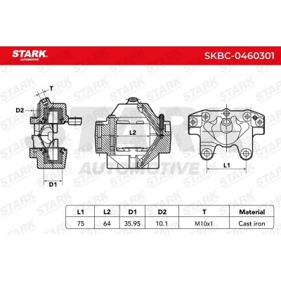 Zacisk Hamulcowy Stark SKBC-0460301 SKBC-0460301 - foto 5