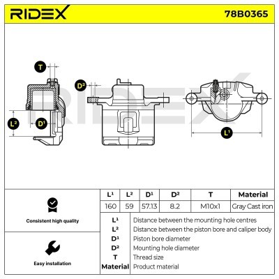 Zacisk Hamulcowy RIDEX 78B0365 78B0365 - foto 6