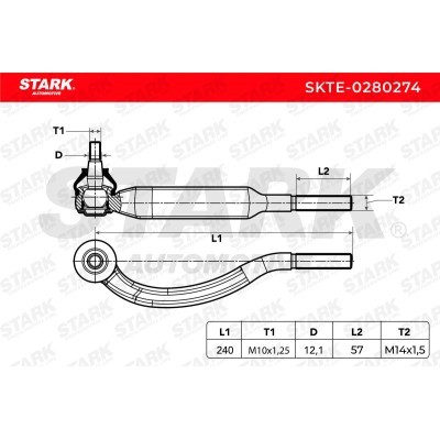 Końcówka drążka kierowniczego Stark SKTE-0280274 SKTE-0280274 - foto 4