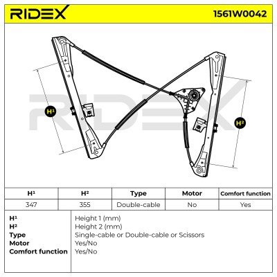 Podnośnik szyby RIDEX 1561W0042 1561W0042 - foto 7