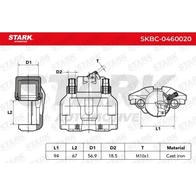 Zacisk Hamulcowy Stark SKBC-0460020 SKBC-0460020 - foto 4