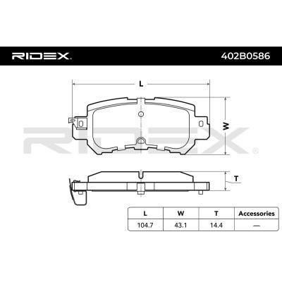 Klocki hamulcowe RIDEX 402B0586 402B0586 - foto 3