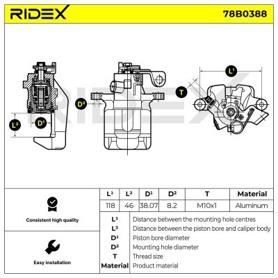 Zacisk Hamulcowy RIDEX 78B0388 78B0388 - foto 6