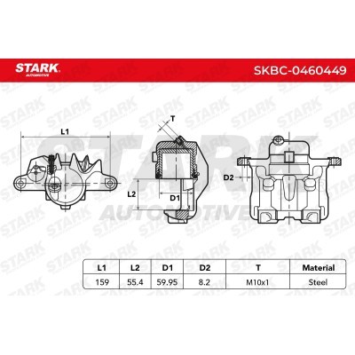 Zacisk Hamulcowy Stark SKBC-0460449 SKBC-0460449 - foto 5