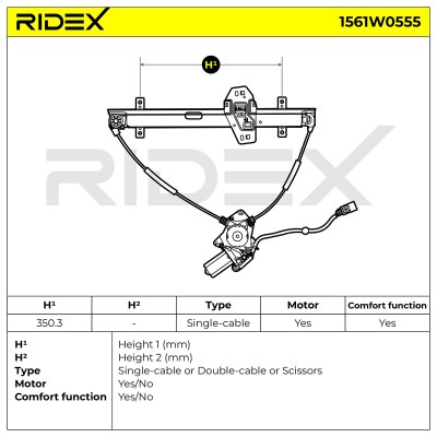 Podnośnik szyby RIDEX 1561W0555 1561W0555 - foto 6