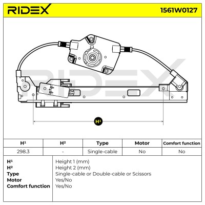 Podnośnik szyby RIDEX 1561W0127 1561W0127 - foto 8