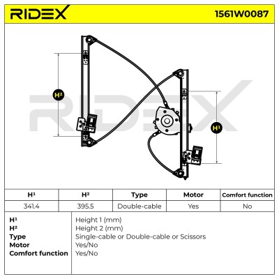 Podnośnik szyby RIDEX 1561W0087 1561W0087 - foto 7